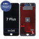 Zaslon In-Cell za iPhone 7 Plus, Black, Steklo na dotik z okvirjem, FixPremium