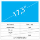 17.3 LCD Slim sijajni 30 pin HD+