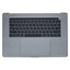 Apple MacBook Pro 15" A1707 (Late 2016 - Mid 2017) - Tipkovnica z zgornjim okvirjem + tipkovnica US + mikrofon + Trackpad + zvočniki (Space Grey)