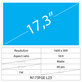 17.3 LCD Fat mat 40 pin HD+
