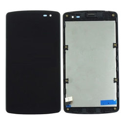 LG F60 D390N - LCD zaslon + steklo na dotik + okvir (Black) TFT