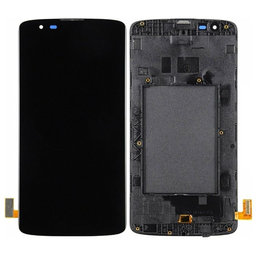 LG K8 K350N - LCD zaslon + steklo na dotik + okvir (Black) TFT