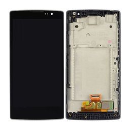 LG Spirit 4G LTE H440n - LCD zaslon + steklo na dotik + okvir (Black) TFT