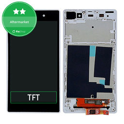 Sony Xperia Z1 L39h - LCD zaslon + steklo na dotik + okvir (White) TFT