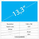 13.3 LCD Slim sijajni s 40 pin HD