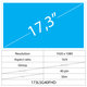 17.3 LCD Slim sijajni 40 pin FHD