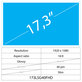 17.3 LCD Slim sijajni 40 pin FHD