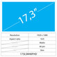 17.3 LCD Slim mat 40 pin FHD