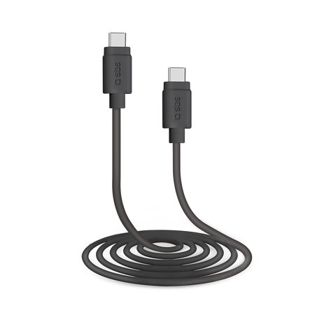 SBS - kabel USB-C / USB-C (1,5 m), črn