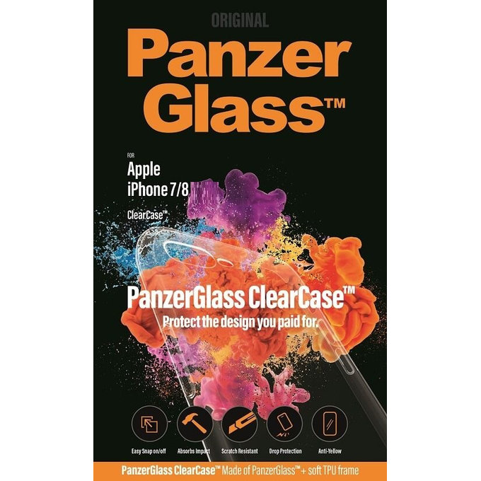 PanzerGlass - Ovitek ClearCase za iPhone 7, 8, SE 2020 in SE 2022, prozoren