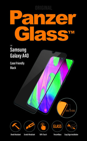 PanzerGlass - Tempered Glass Case Friendly za Samsung Galaxy A40, črna
