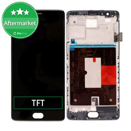 OnePlus 3T - LCD zaslon + steklo na dotik + okvir (Black) TFT
