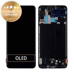 Samsung Galaxy A70 A705F - LCD zaslon + steklo na dotik + okvir (Black) - GH82-19747A, GH82-19787A Genuine Service Pack