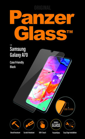 PanzerGlass - Tempered Glass Case Friendly za Samsung Galaxy A70, črna