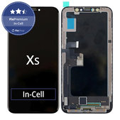 Zaslon In-Cell za iPhone XS, Steklo na dotik z okvirjem, FixPremium