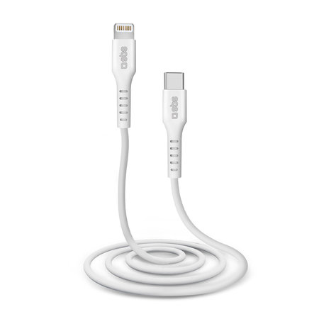 SBS - Kabel Lightning / USB-C (1m), bel