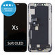 Zaslon Soft OLED za iPhone XS, Steklo na dotik z okvirjem, FixPremium