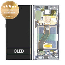 Samsung Galaxy Note 10 - LCD zaslon + steklo na dotik + okvir (Aura Glow) - GH82-20817C, GH82-20818C Genuine Service Pack