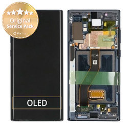 Samsung Galaxy Note 10 Plus - LCD zaslon + steklo na dotik + okvir (Aura Black) - GH82-20838A, G82-20900A Genuine Service Pack