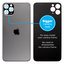 Apple iPhone 11 Pro Max - steklo zadnjega ohišja s povečano luknjo za kamero (Space Gray)