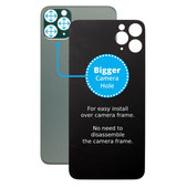 Apple iPhone 11 Pro Max - Steklo zadnjega ohišja s povečano luknjo za kamero (Green)