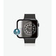PanzerGlass - Tempered Glass Full Silicone za Apple Watch Series 4, 5, 6, SE (1. gen) in SE (2. gen) 44mm, črna