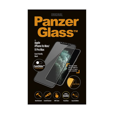 PanzerGlass - Tempered Glass Case Friendly CamSlider za iPhone XS Max in 11 Pro Max, črna