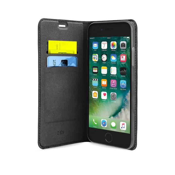 SBS - Ovitek Book Wallet Lite za iPhone 6, 6s, 7, 8, SE 2020 in SE 2022, črn