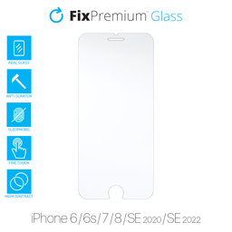 FixPremium Glass - Kaljeno Steklo za iPhone 6, 6s, 7, 8, SE 2020 in SE 2022