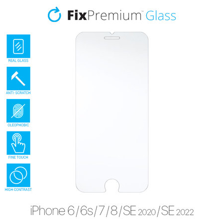 FixPremium Glass - Kaljeno Steklo za iPhone 6, 6s, 7, 8, SE 2020 in SE 2022