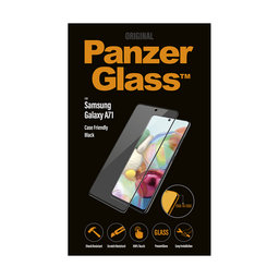 PanzerGlass - Kaljeno Steklo Case Friendly za Samsung Galaxy A71, črn