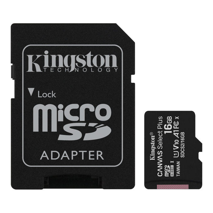 Kingston - pomnilniška kartica MicroSDXC Canvas React, 128 GB, SD adapter