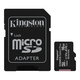 Kingston - pomnilniška kartica MicroSDXC Canvas React, 128 GB, SD adapter