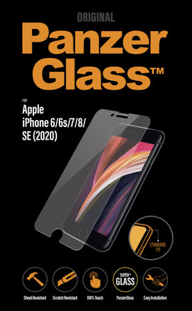 PanzerGlass - Kaljeno Steklo Standard Fit za iPhone SE 2020, 8, 7, 6s, 6, transparent