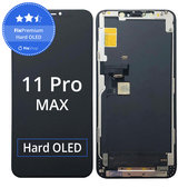 Zaslon Hard OLED za iPhone 11 Pro Max, Steklo na dotik z okvirjem, FixPremium