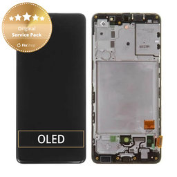 Samsung Galaxy A41 A415F - LCD zaslon + steklo na dotik + okvir (Prism Crush Black) - GH82-22860A, GH82-23019A Genuine Service Pack