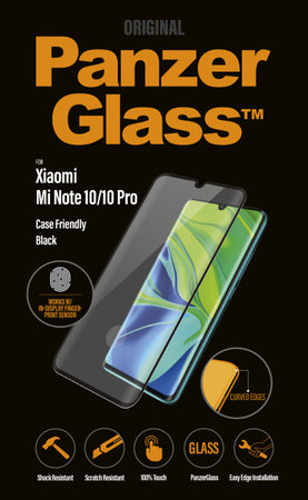 PanzerGlass - Tempered Glass Case Friendly za Xiaomi Mi Note 10 Pro, Mi Note 10 Lite, Mi Note 10, črna