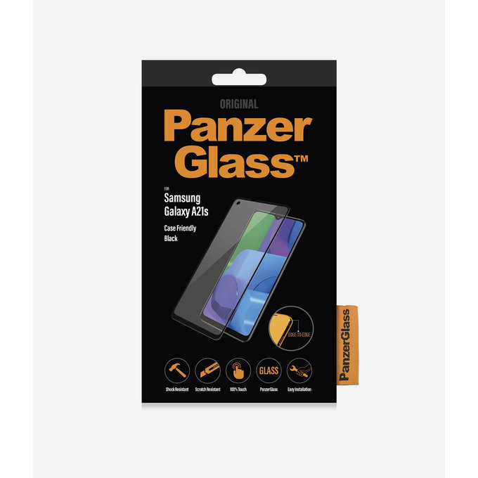 PanzerGlass - Kaljeno Steklo Case Friendly za Samsung Galaxy A21s, črn