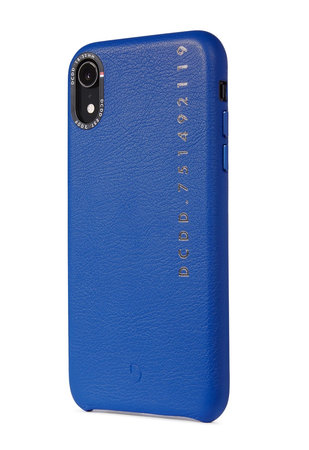 Decoded Leather Back Cover usnje Ovitek za iPhone XR, modra