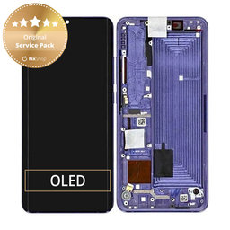 Xiaomi Mi Note 10 Lite - LCD zaslon + steklo na dotik + okvir (Nebula Purple) - 5600020F4L00 Genuine Service Pack