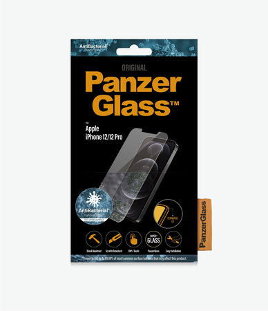 PanzerGlass - Kaljeno Steklo Standard Fit AB za iPhone 12 in 12 Pro, transparent
