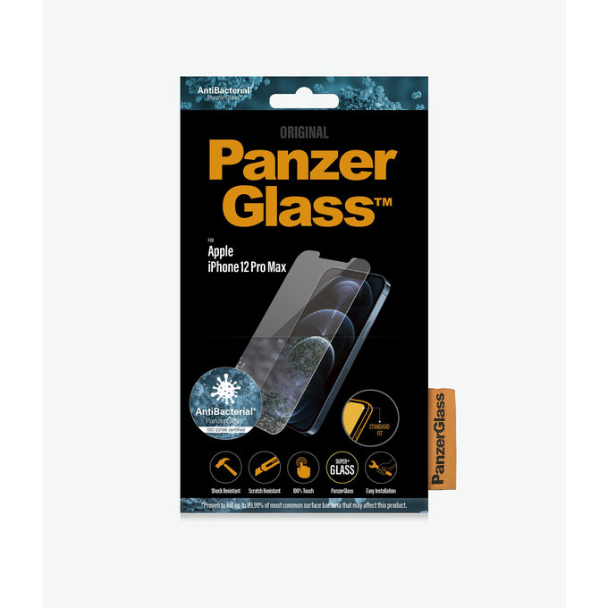 PanzerGlass - Kaljeno Steklo Standard Fit AB za iPhone 12 Pro Max, transparent