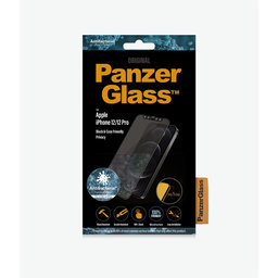 PanzerGlass - Kaljeno Steklo Privacy Case Friendly AB za iPhone 12 in 12 Pro, črn