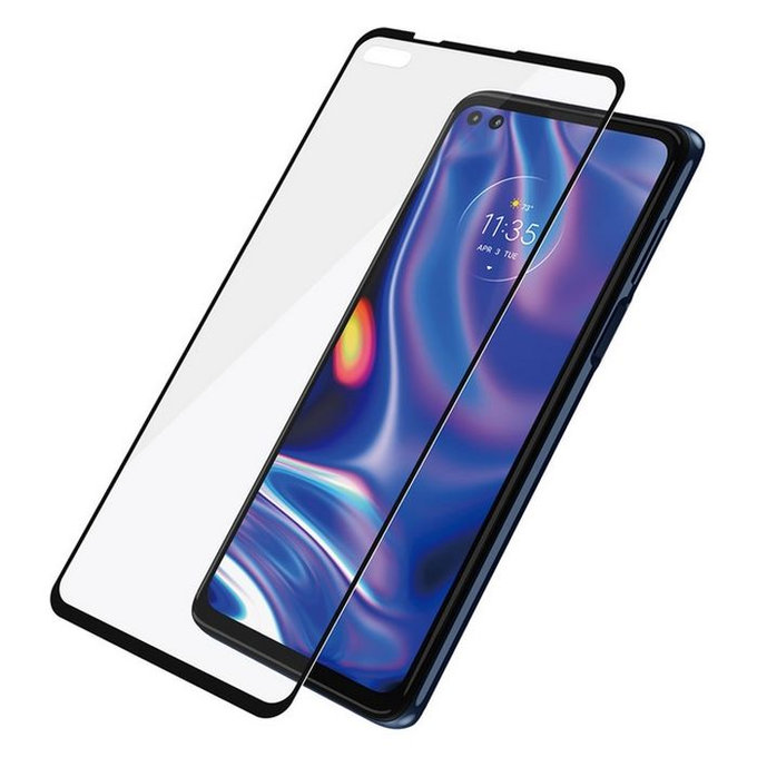 PanzerGlass - Tempered Glass Case Friendly za Motorola Moto G 5G Plus in One 5G, črna