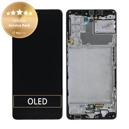 Samsung Galaxy A42 5G A426B - LCD zaslon + steklo na dotik + okvir (Prism Dot Black) - GH82-24375A, GH82-24376A Genuine Service Pack