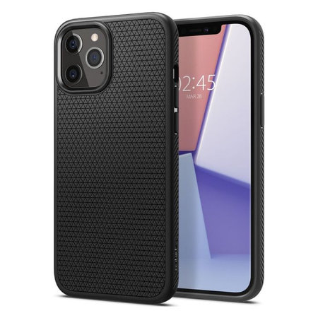 Spigen - Ovitek Liquid Air za iPhone 12 a 12 Pro, črna