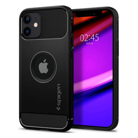 Spigen - Rugged Armor ovitec za iPhone 12 mini, črn