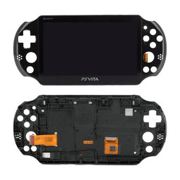 Sony Playstation Vita 2000 - LCD zaslon + steklo na dotik + okvir (Black) TFT