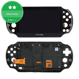 Sony Playstation Vita 2000 - LCD zaslon + steklo na dotik + okvir (Black) TFT