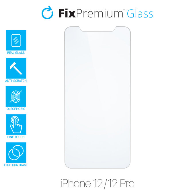 FixPremium Glass - Kaljeno Steklo za iPhone 12 in 12 Pro